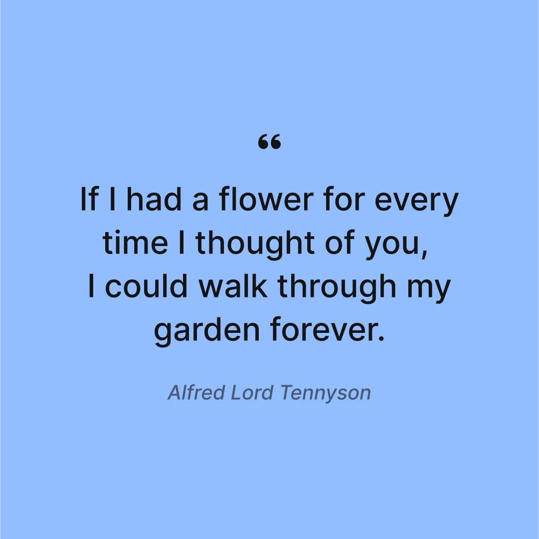 True love words for him Alfred Lord Tennyson quote