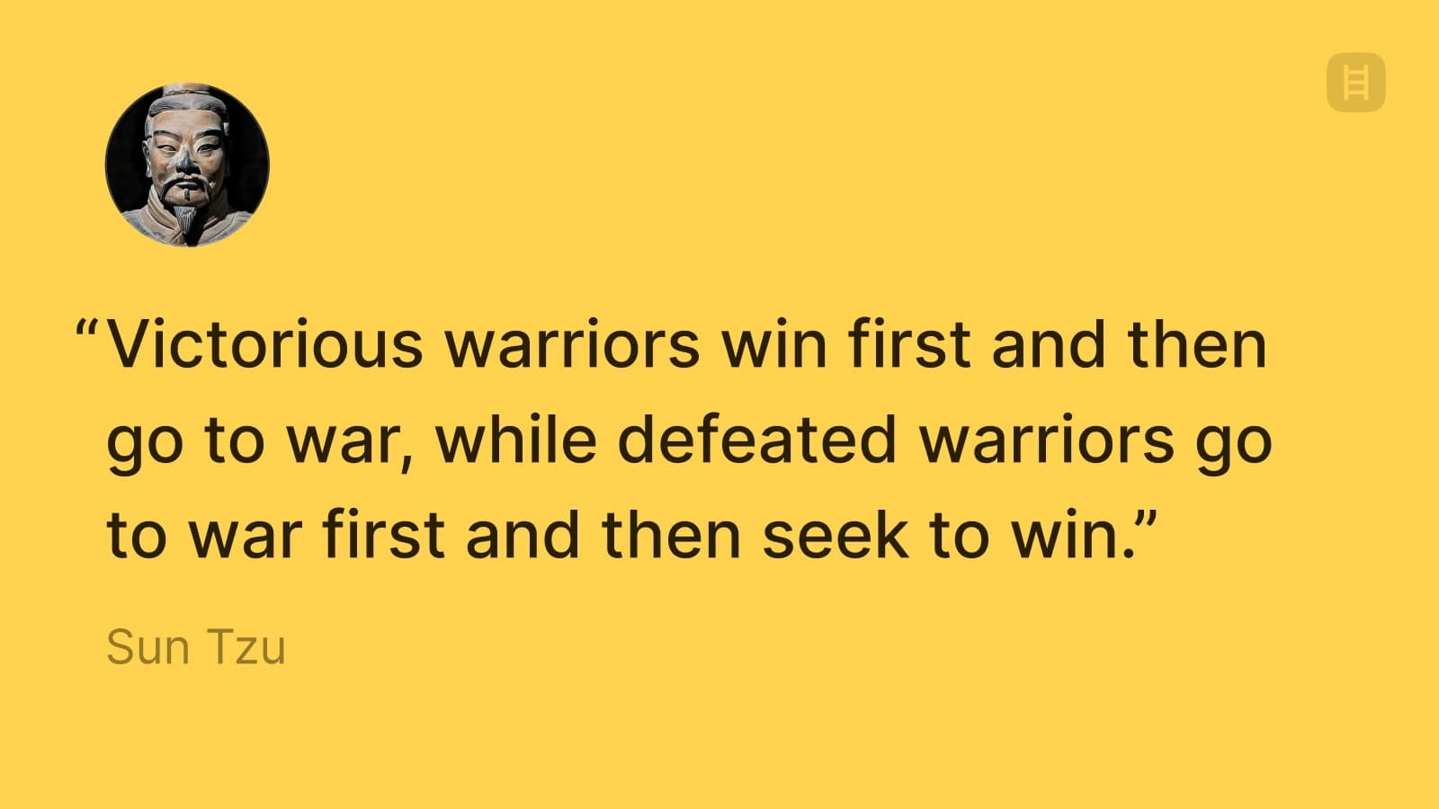 Sun Tzu victorious warriors quote