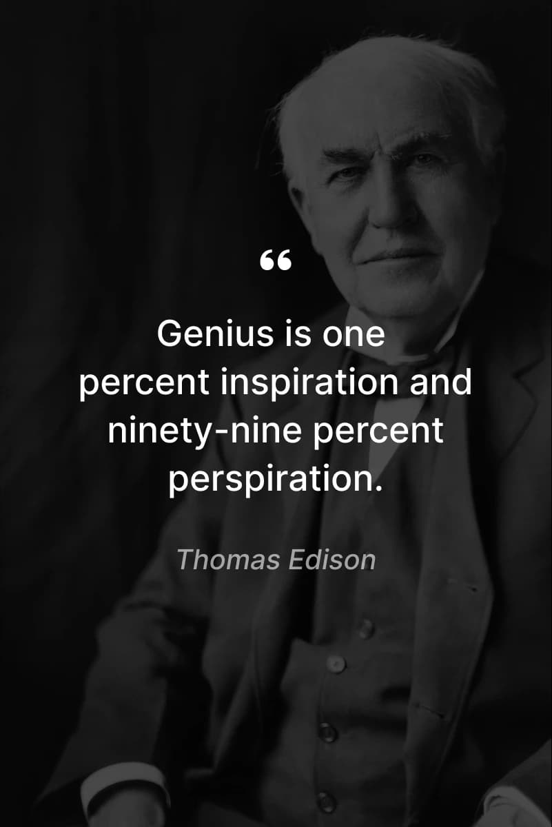 Thomas Edison quote achieving goals